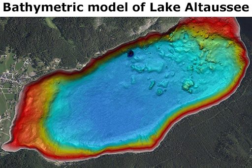 Bathymetry with spring pit
